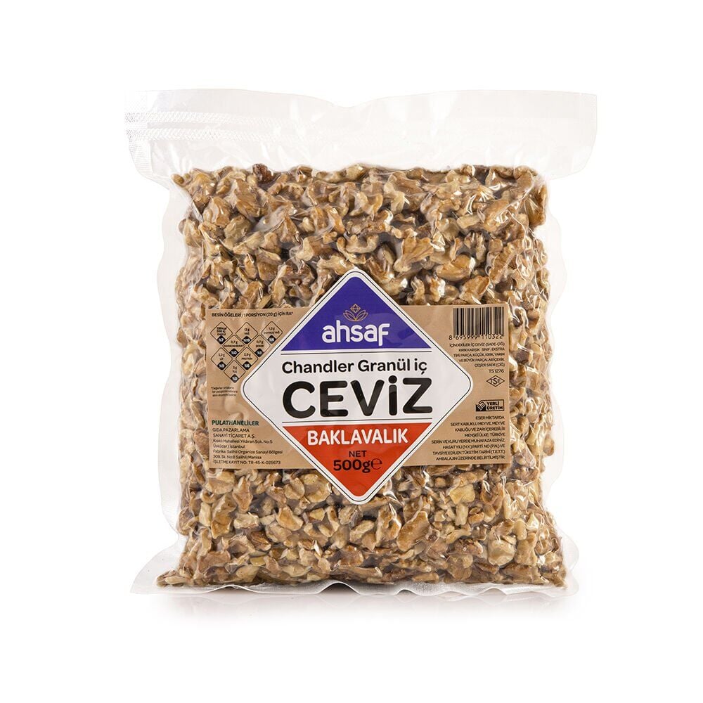 Ahsaf Baklavalık Kırık İç Ceviz 500 Gr (Vakum)