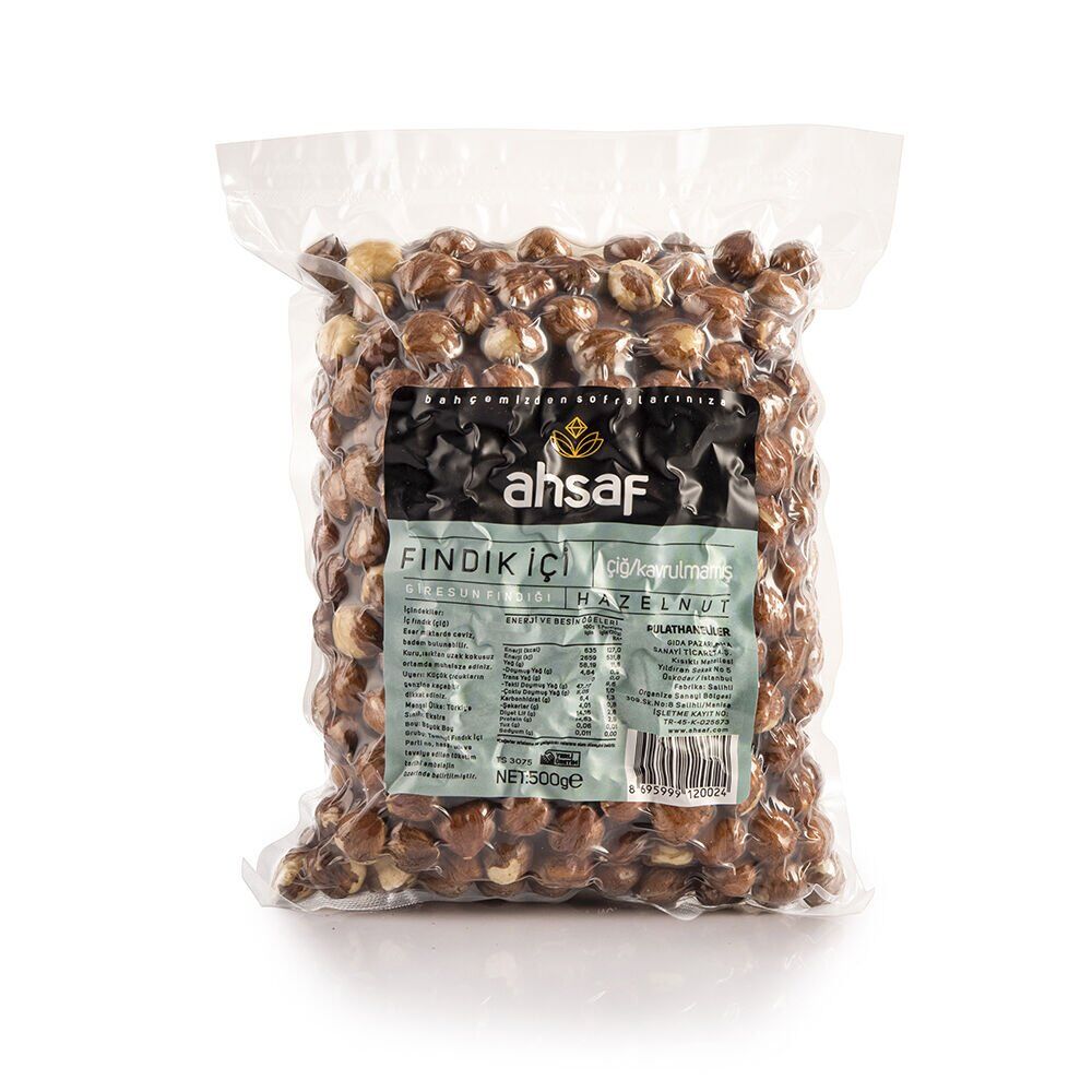 AHSAF İÇ FINDIK ÇİĞ VAKUM 500 GR