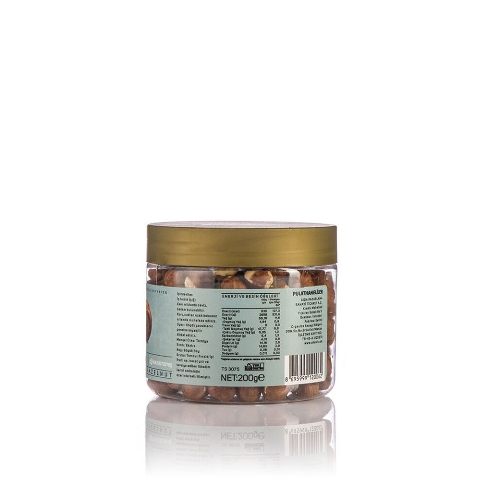 AHSAF İÇ FINDIK ÇİĞ PET KAVANOZ 200 GR