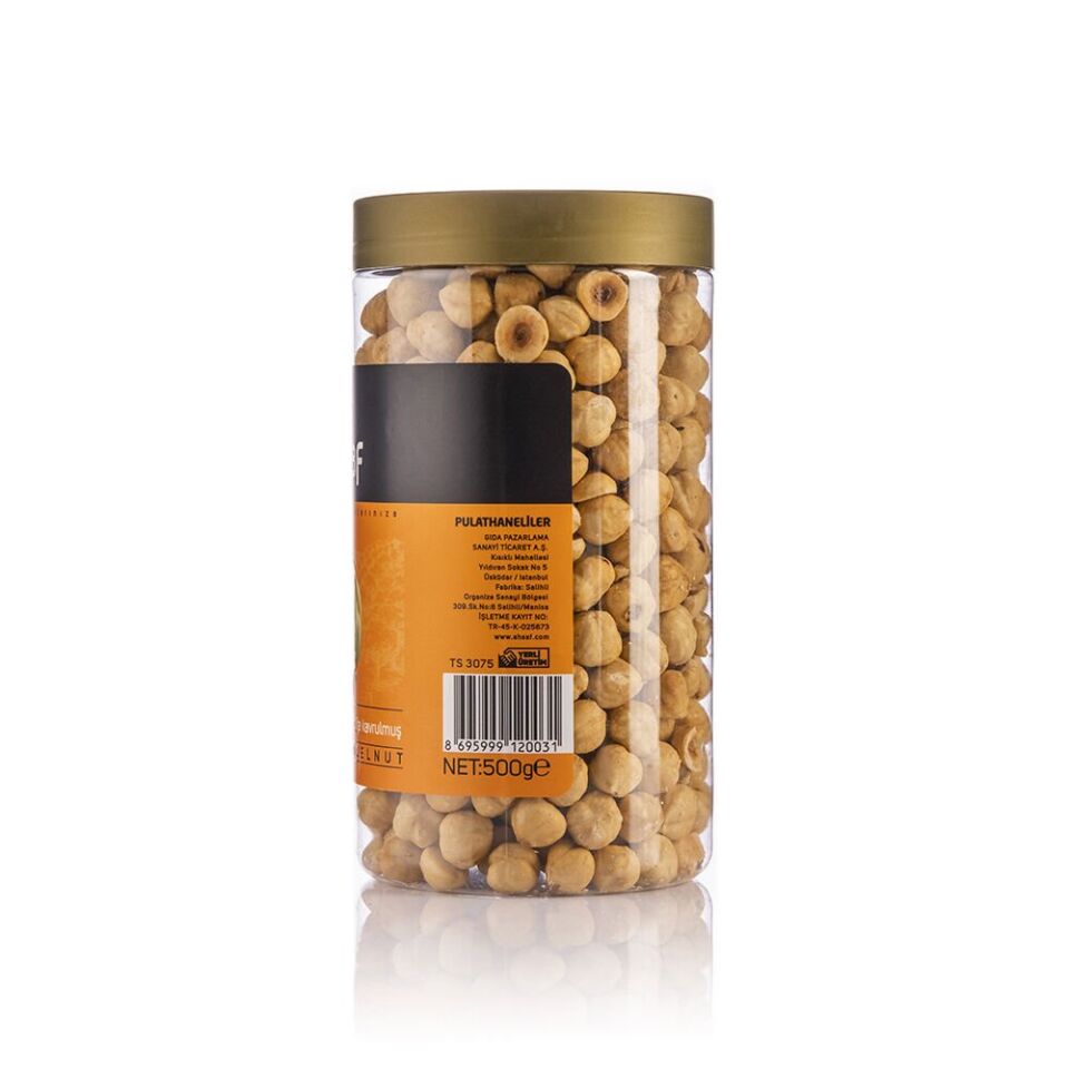 AHSAF İÇ FINDIK KAVRULMUŞ PET KAVANOZ 500 GR