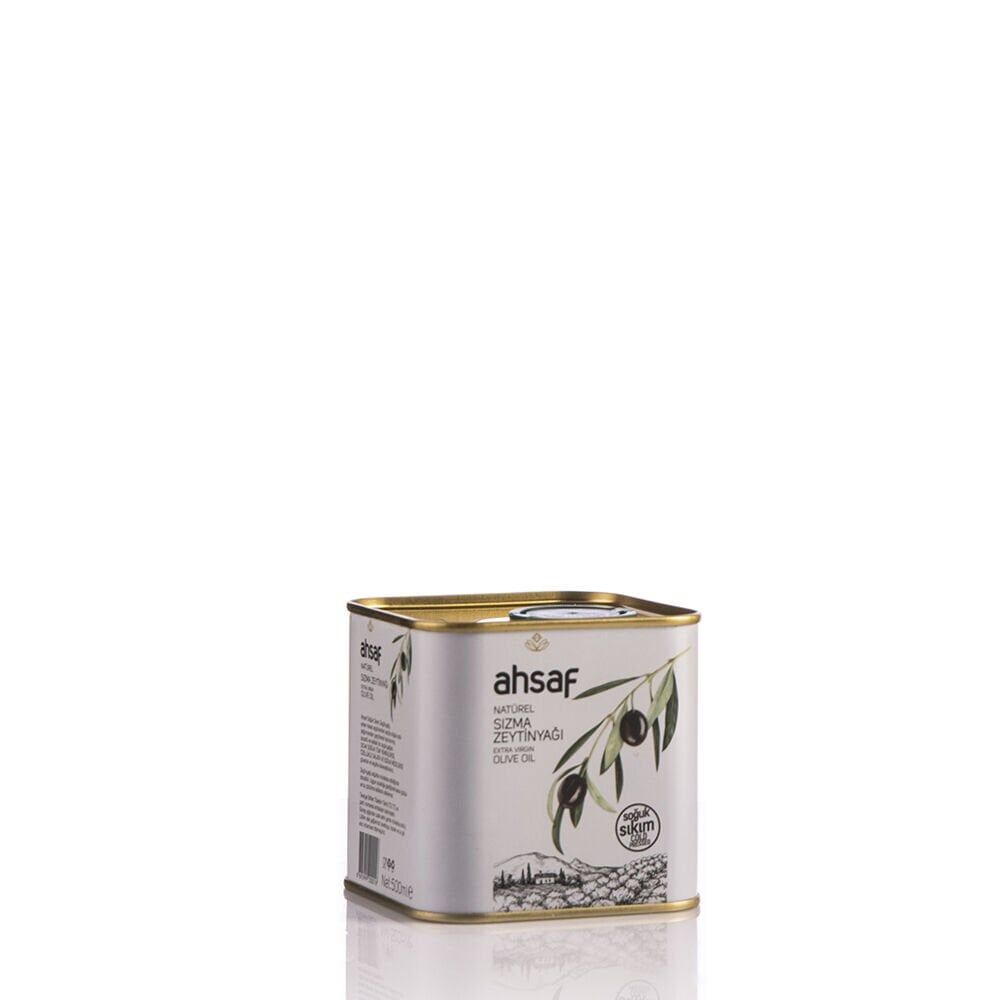 Ahsaf Soğuk Sıkım Natürel Sızma Zeytinyağı 500 ml - Teneke