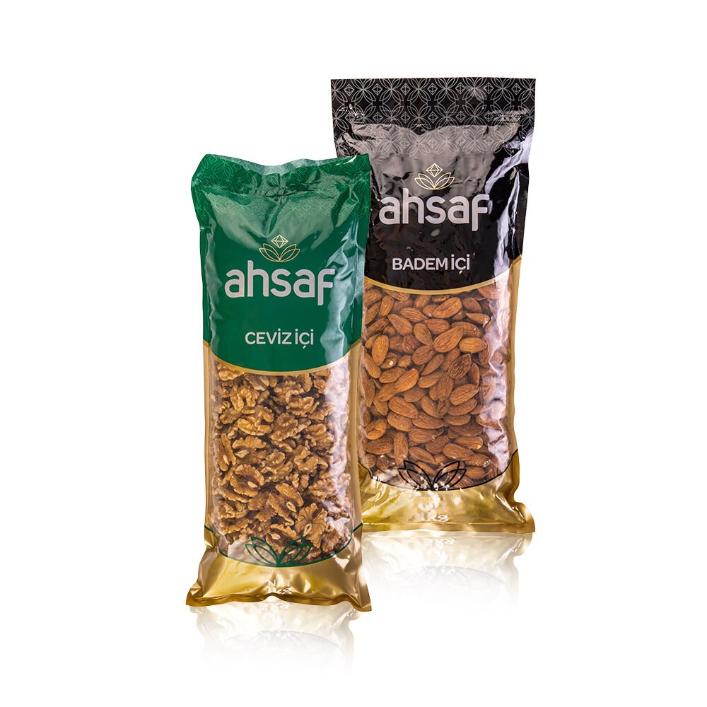 Kelebek İç Ceviz 1 Kg Vakum Paket (Beyaz) - İç Badem 1 Kg Vakum Paket