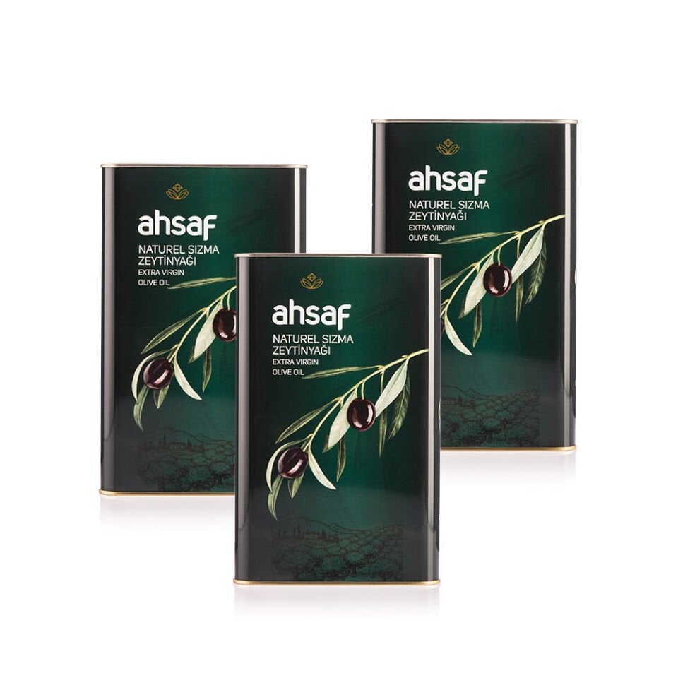 Natürel Sızma Zeytinyağı 3L -Teneke (3'lü Ekonomik Paket)