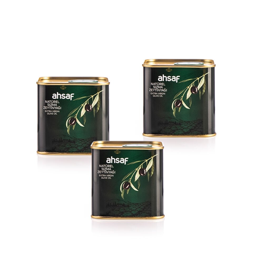 Natürel Sızma Zeytinyağı 500 ml -Teneke (3'lü Ekonomik Paket )