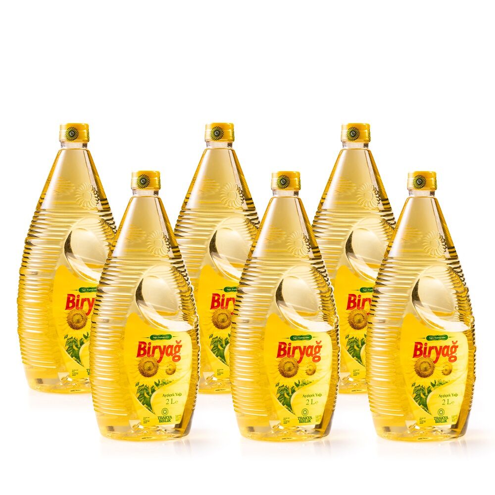 Biryağ Ayçiçek Yağı 2 Lt Pet Ambalaj (6'lı Paket)