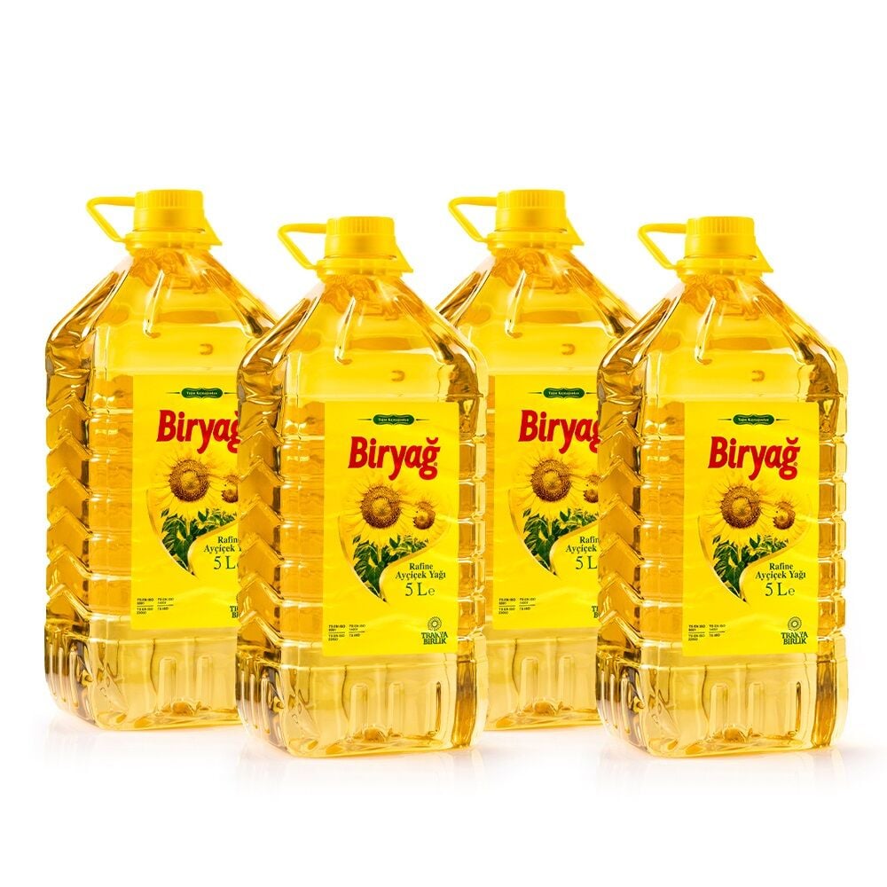 Biryağ Ayçiçek Yağı 5 Lt Pet Ambalaj (4'lü Paket)