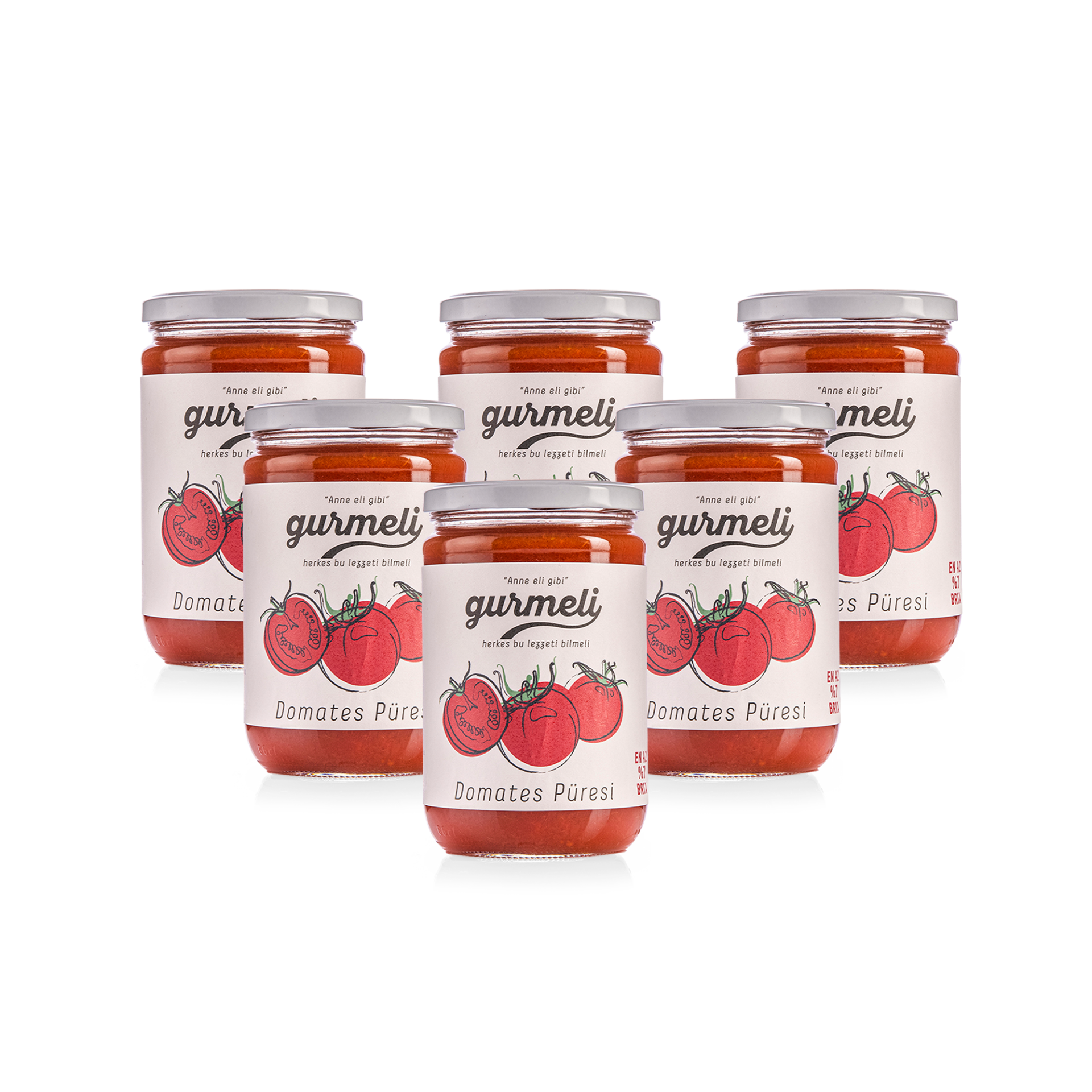 Gurmeli - Domates Püresi 550 gr (6'lı Paket)