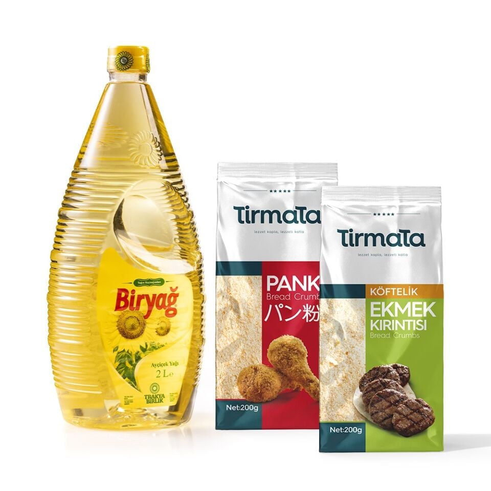 Ayçiçek Yağı 2 Lt Pet - Köftelik Panko 200 Gr - Panko Ekmek Kırıntısı 200 Gr