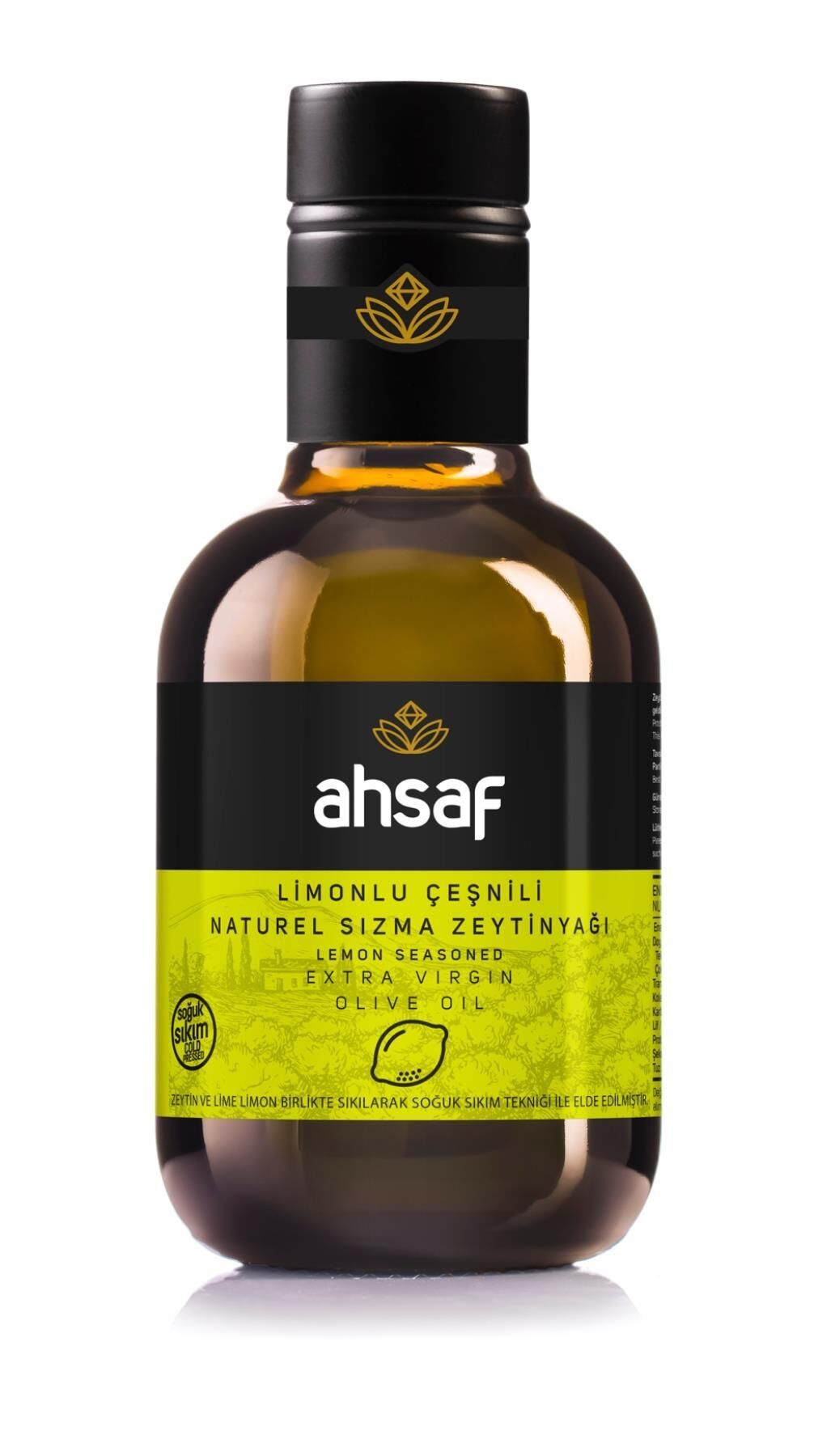 Ahsaf Limon Çeşnili Zeytinyağı 250 ml Cam Şişe