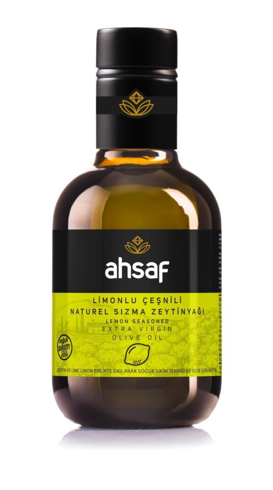 Ahsaf Limon Çeşnili Zeytinyağı 250 ml Cam Şişe