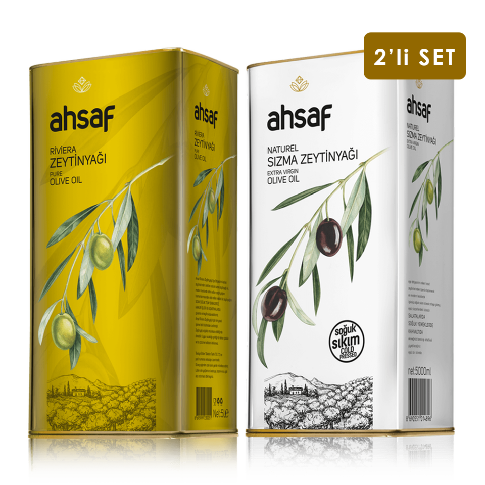 Riviera Zeytinyağı 5 lt Teneke -Soğuk Sıkım Natürel Sızma Zeytinyağı  5 lt Teneke