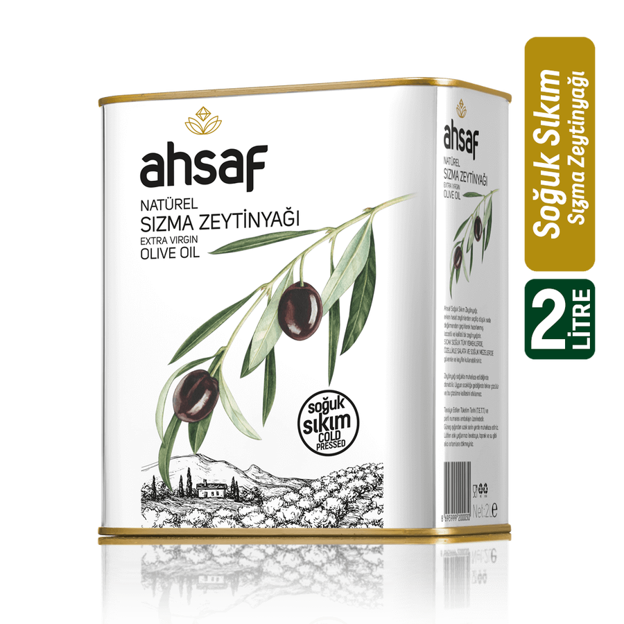 Soğuk Sıkım Natürel Sızma Zeytinyağı 2L-Teneke