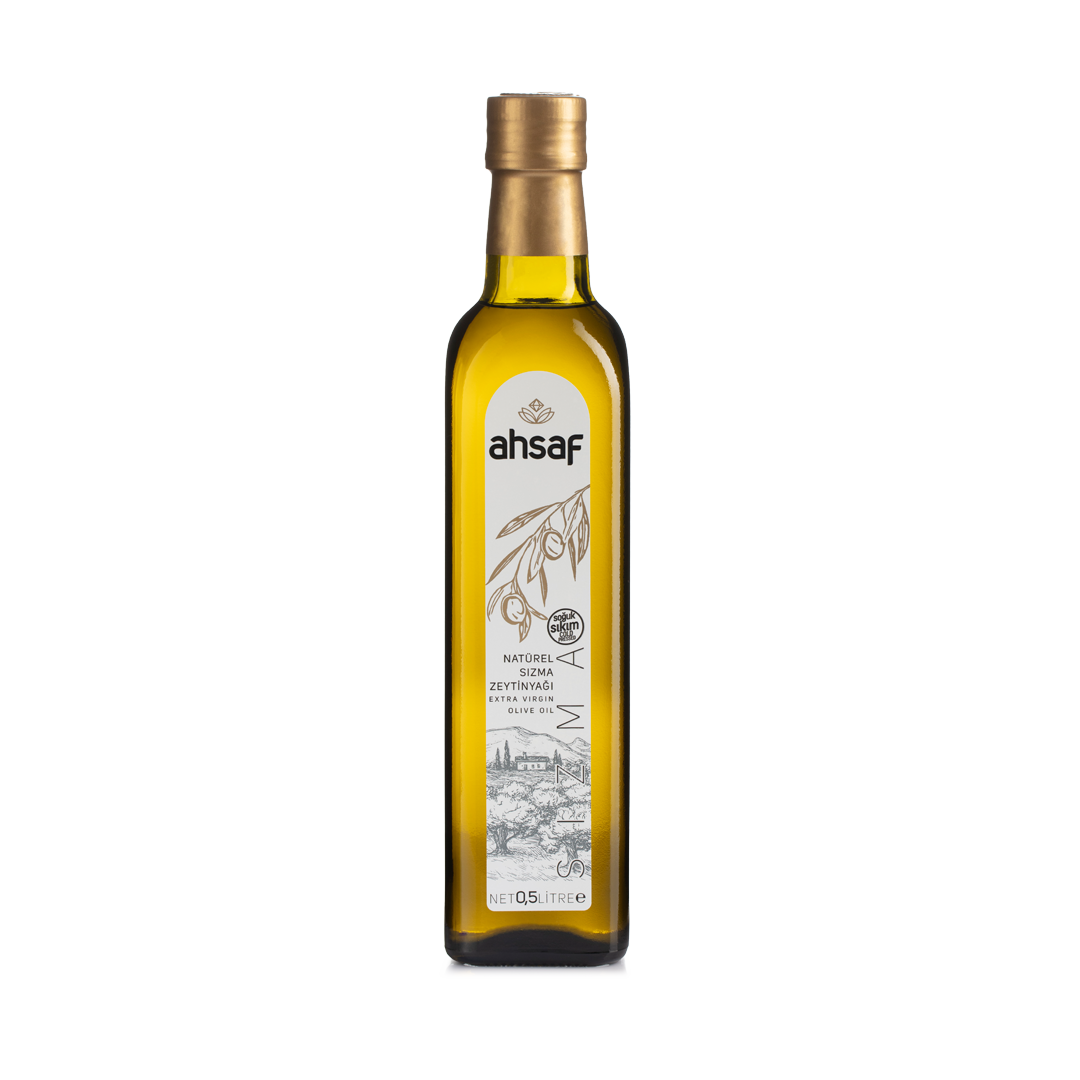 Soğuk Sıkım  Natürel Sızma  Zeytinyağı 500 ml -Cam Şişe