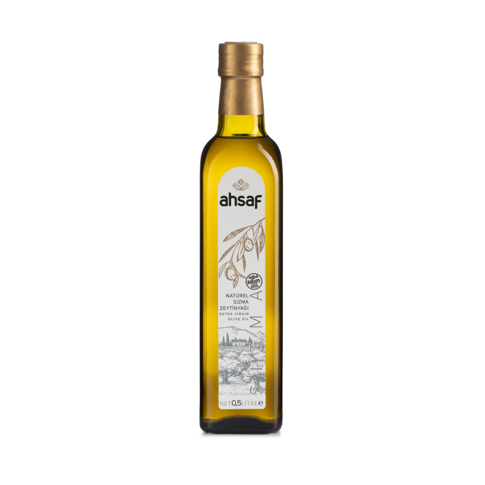 Soğuk Sıkım  Natürel Sızma  Zeytinyağı 500 ml -Cam Şişe