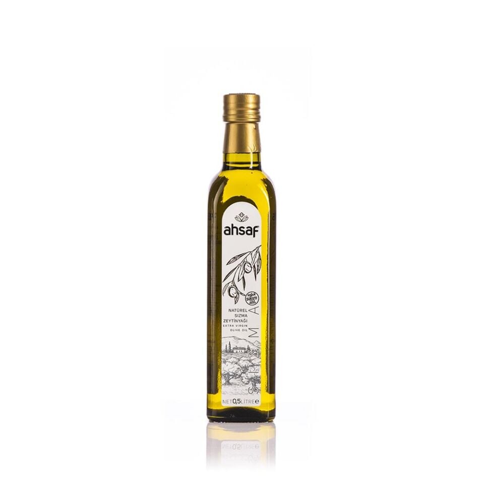 Soğuk Sıkım Natürel Sızma Zeytinyağı 500 ml -Cam