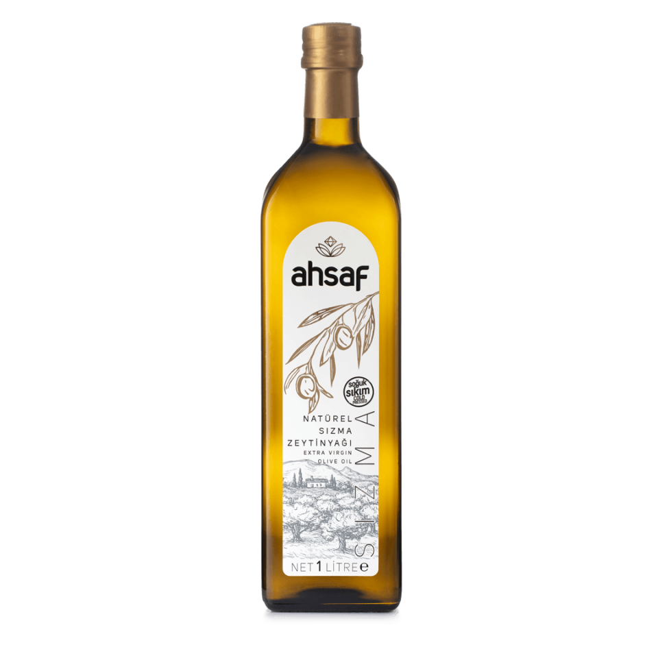 Soğuk Sıkım Natürel Sızma Zeytinyağı 1L -Cam