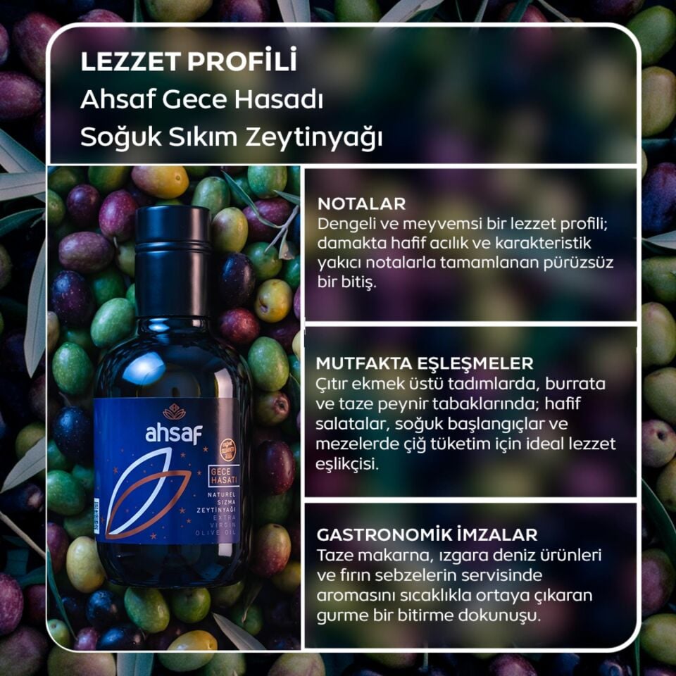 Ahsaf Yeni Sezon Gece Hasadı Soğuk Sıkım Natürel Sızma Zeytinyağı Çok Yakında Sizlerle