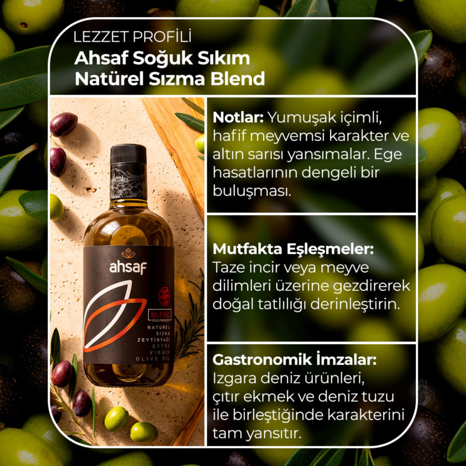 Ahsaf Yeni Sezon Blend Soğuk Sıkım Natürel Sızma Zeytinyağı Çok Yakında Sizlerle