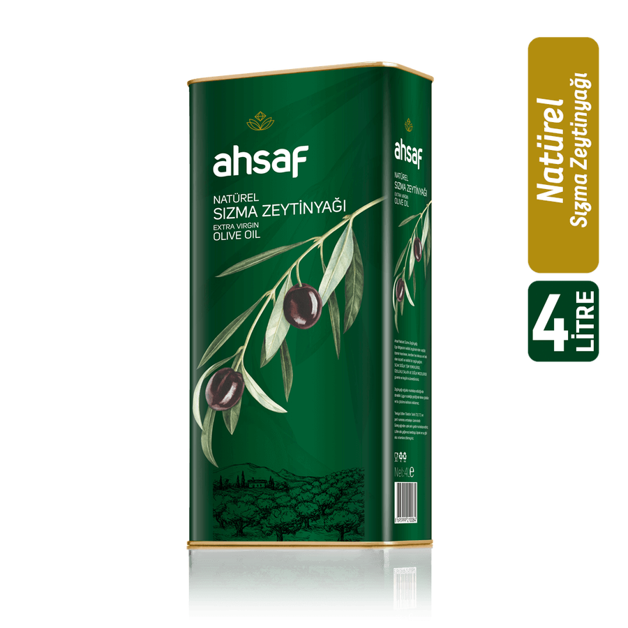 Ahsaf Natürel Sızma Zeytinyağı 4L -Teneke
