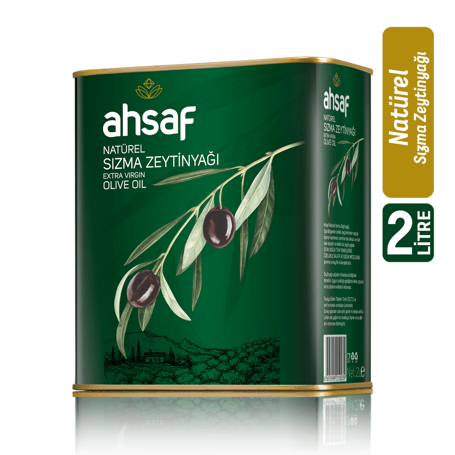 Ahsaf Natürel Sızma Zeytinyağı 2L -Teneke