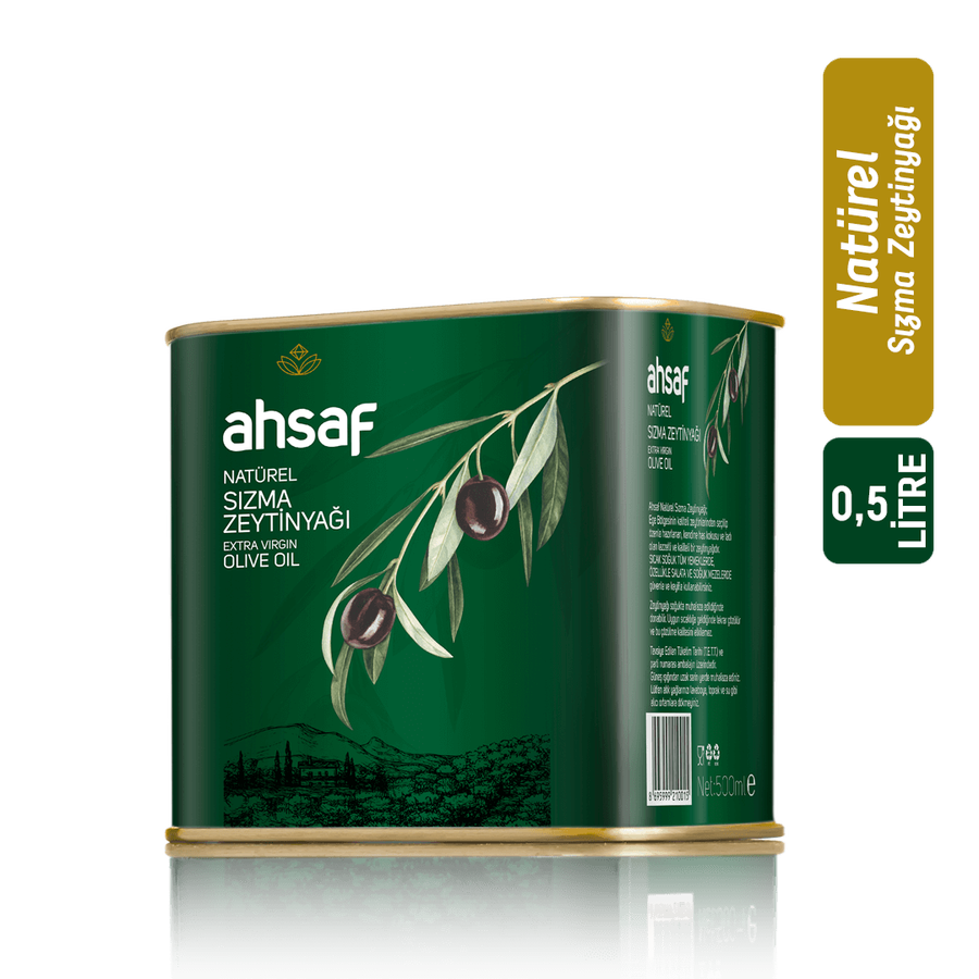 Natürel Sızma Zeytinyağı 500 ml -Teneke