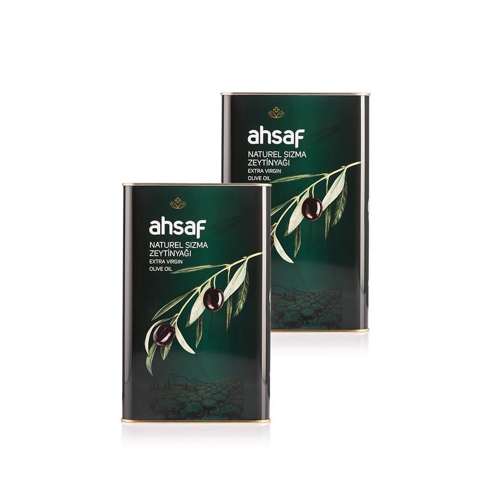 Ahsaf Natürel Sızma Zeytinyağı 5L-Teneke (2'li Ekonomik Paket)