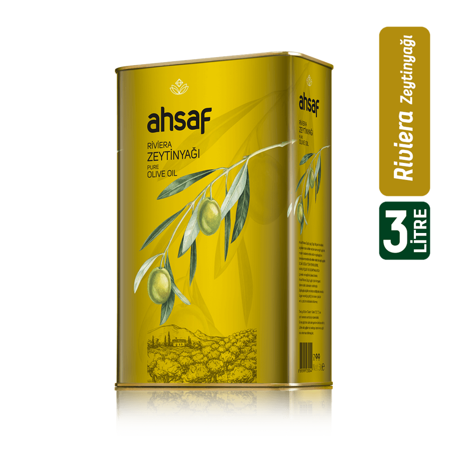 Ahsaf Riviera Zeytinyağı 3L -Teneke