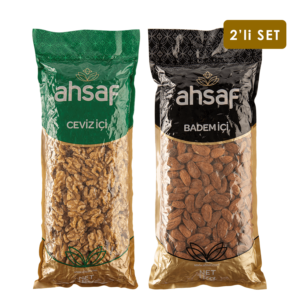 Kelebek İç Ceviz 1 Kg Vakum Paket (Beyaz) - İç Badem 1 Kg Vakum Paket