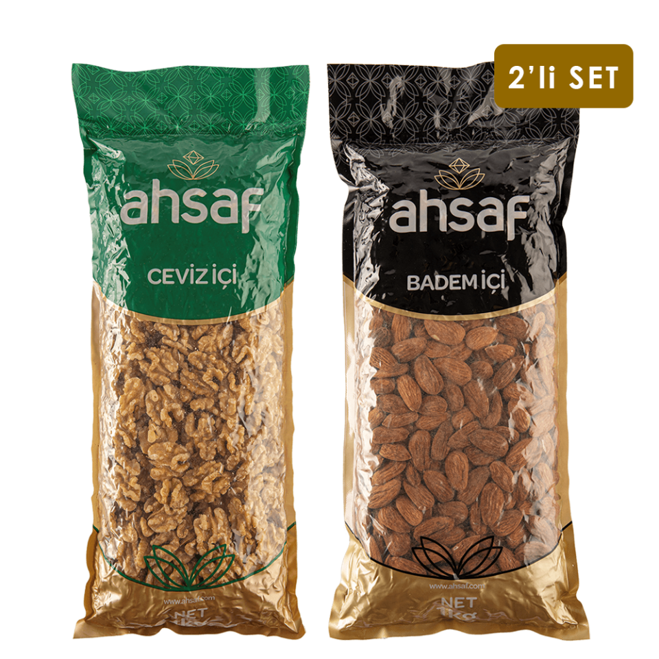 Kelebek İç Ceviz 1 Kg Vakum Paket (Beyaz) - İç Badem 1 Kg Vakum Paket