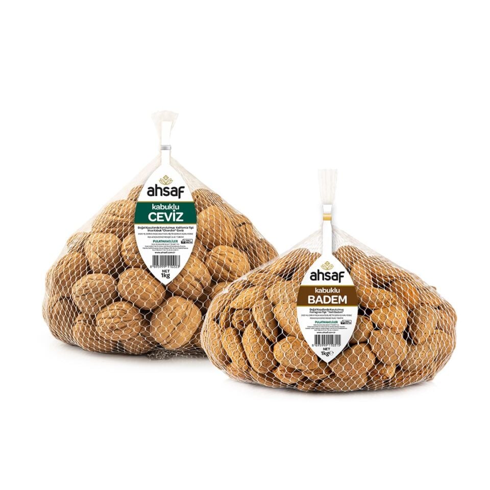 Kabuklu Badem 1 Kg File - Kabuklu Yerli Ceviz (Jumbo/Large) 1 Kg