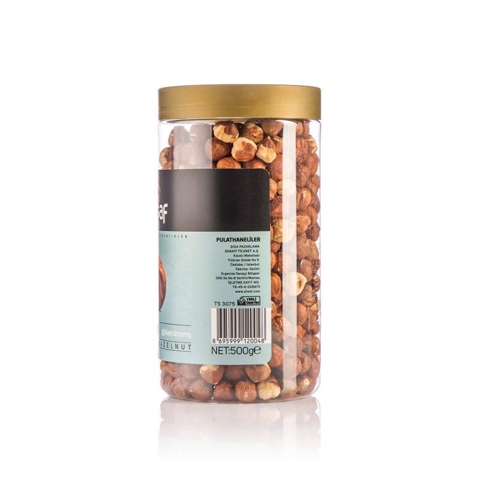 Çiğ İç Fındık 500 Gr Pet Kavanoz