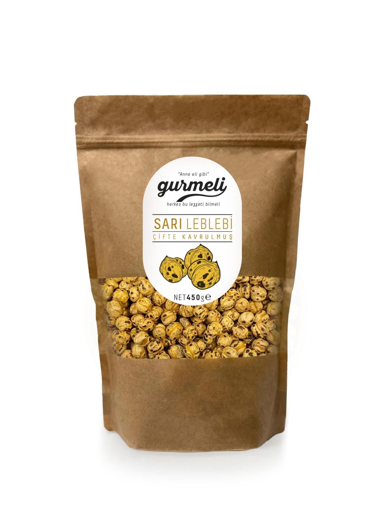 Gurmeli Çifte Kavrulmuş Sarı Leblebi 450 gr