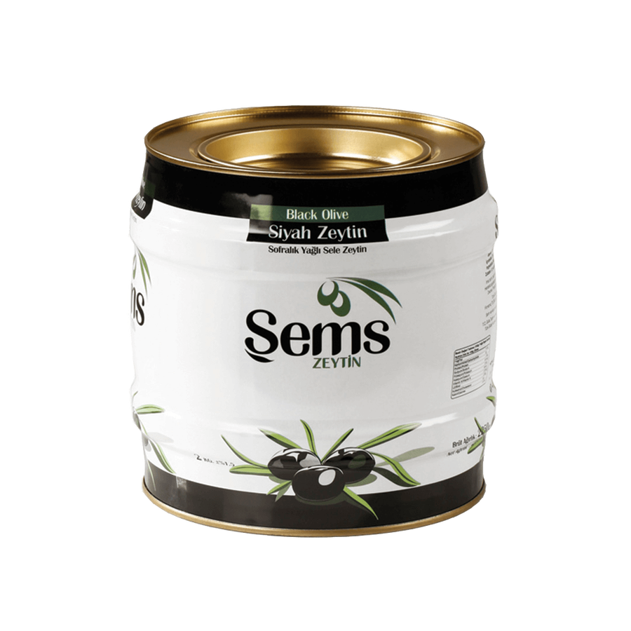 Şems Yağlı Siyah Sele Zeytin 2 Kg 231-260 Kalibre
