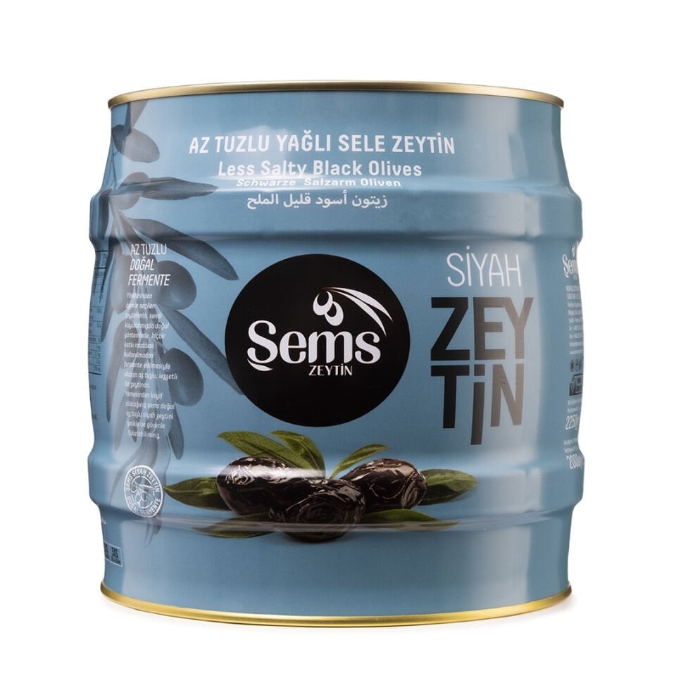 Şems Lüks İri Özel Siyah Zeytin 2 Kg  261-290 Kalibre