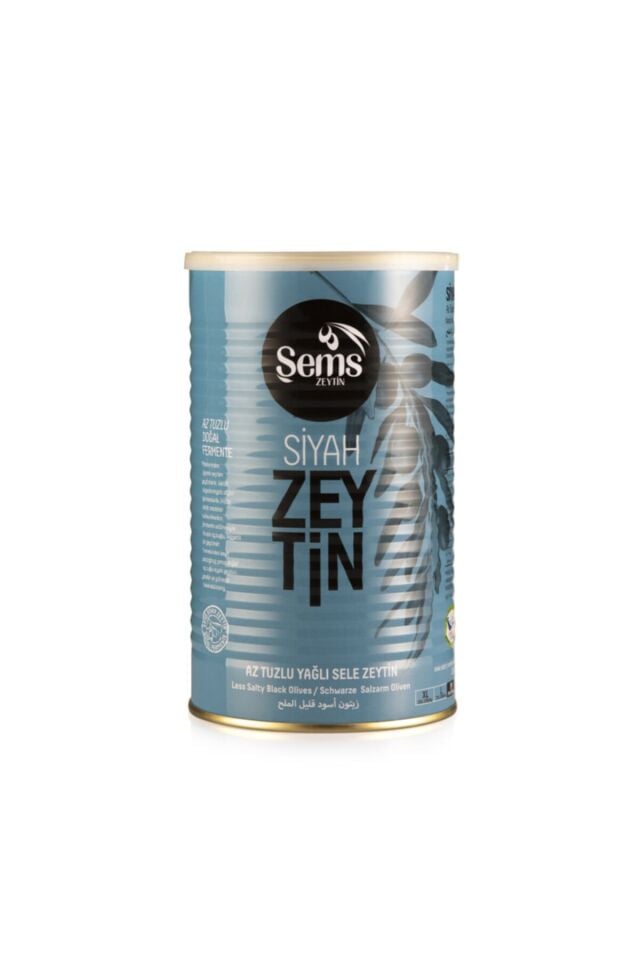 Şems Zeytin Yağlı Sele Siyah Zeytin 900 gr 261-290 Kalibre