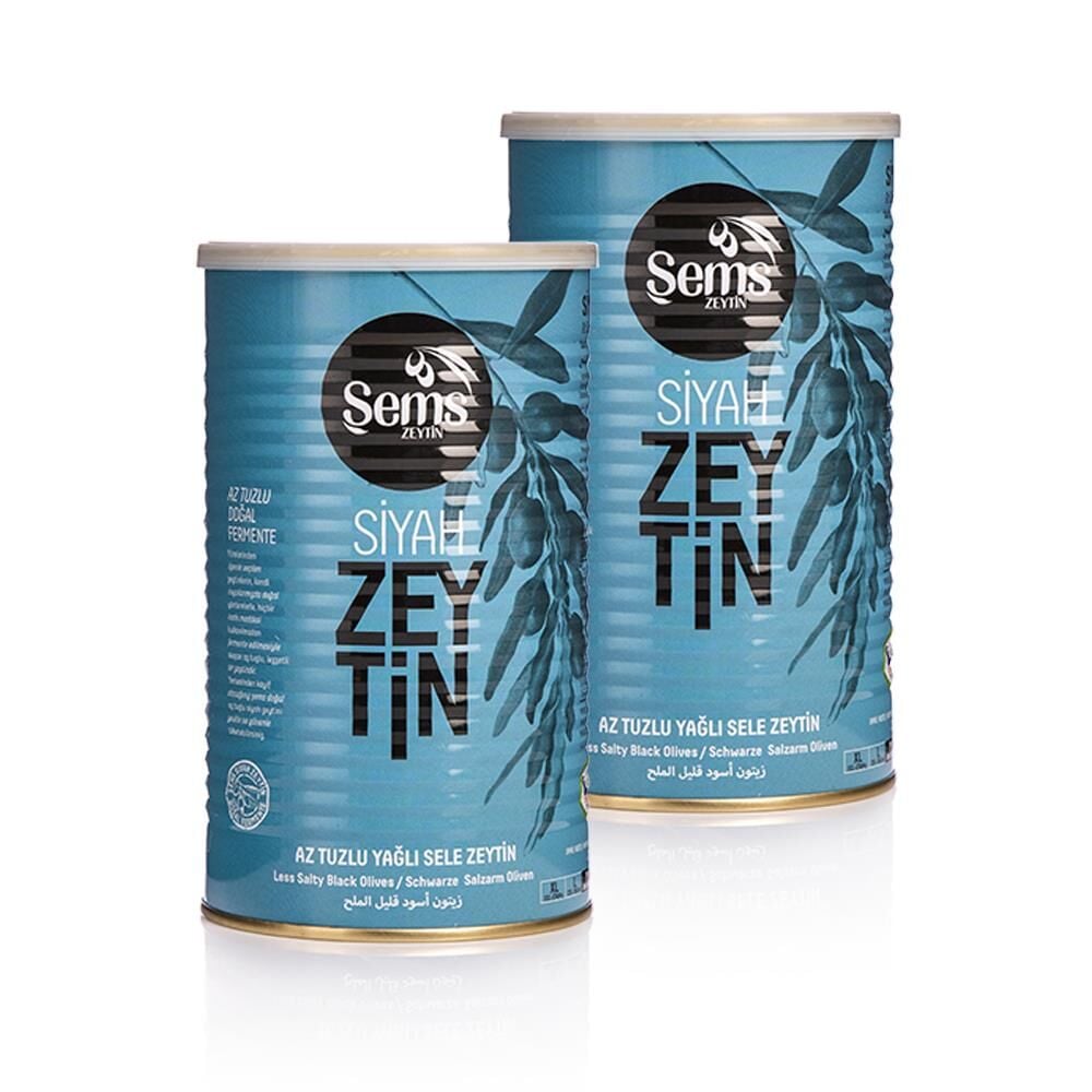 Şems Siyah Sele Zeytin 261-290 Kalibre 900 Gr ( 2'li Paket )