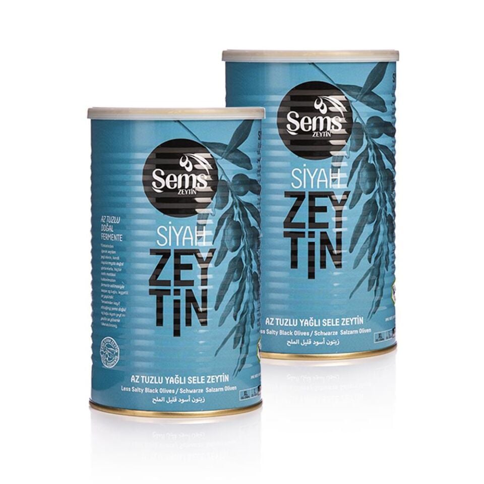 Şems Siyah Sele Zeytin 261-290 Kalibre 900 Gr ( 2'li Paket )