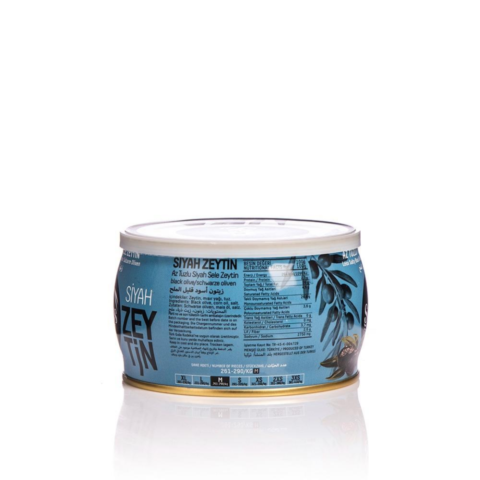 Şems Yağlı Sele Siyah Zeytin 261-290 Kalibre 300 gr