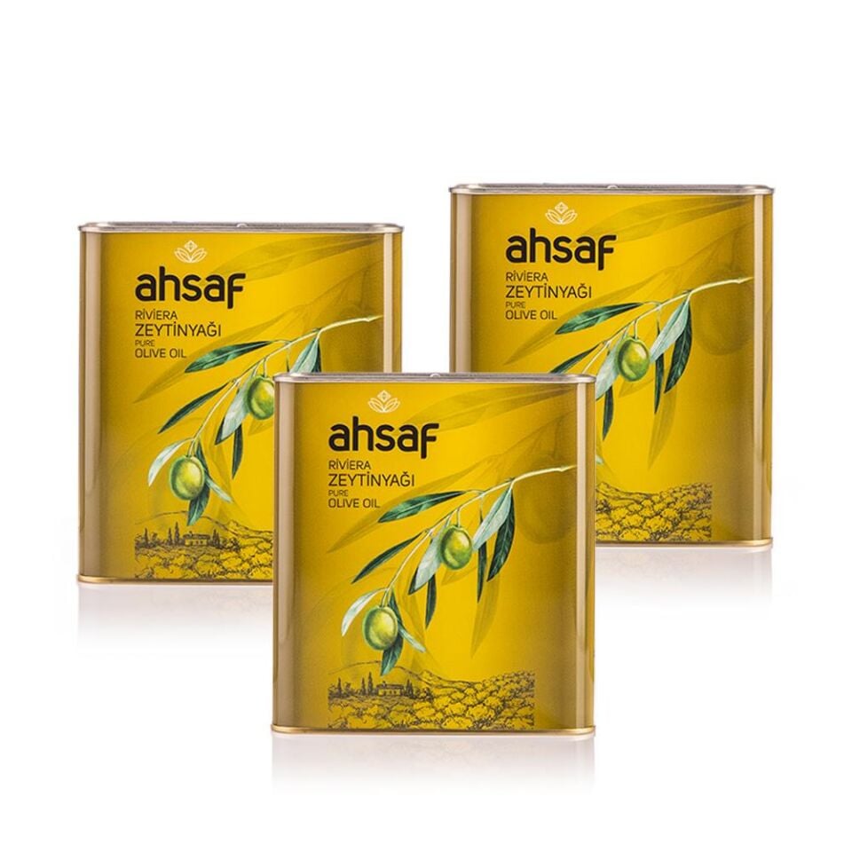 Ahsaf Riviera Zeytinyağı 2L-Teneke (3'lü Ekonomik Paket)