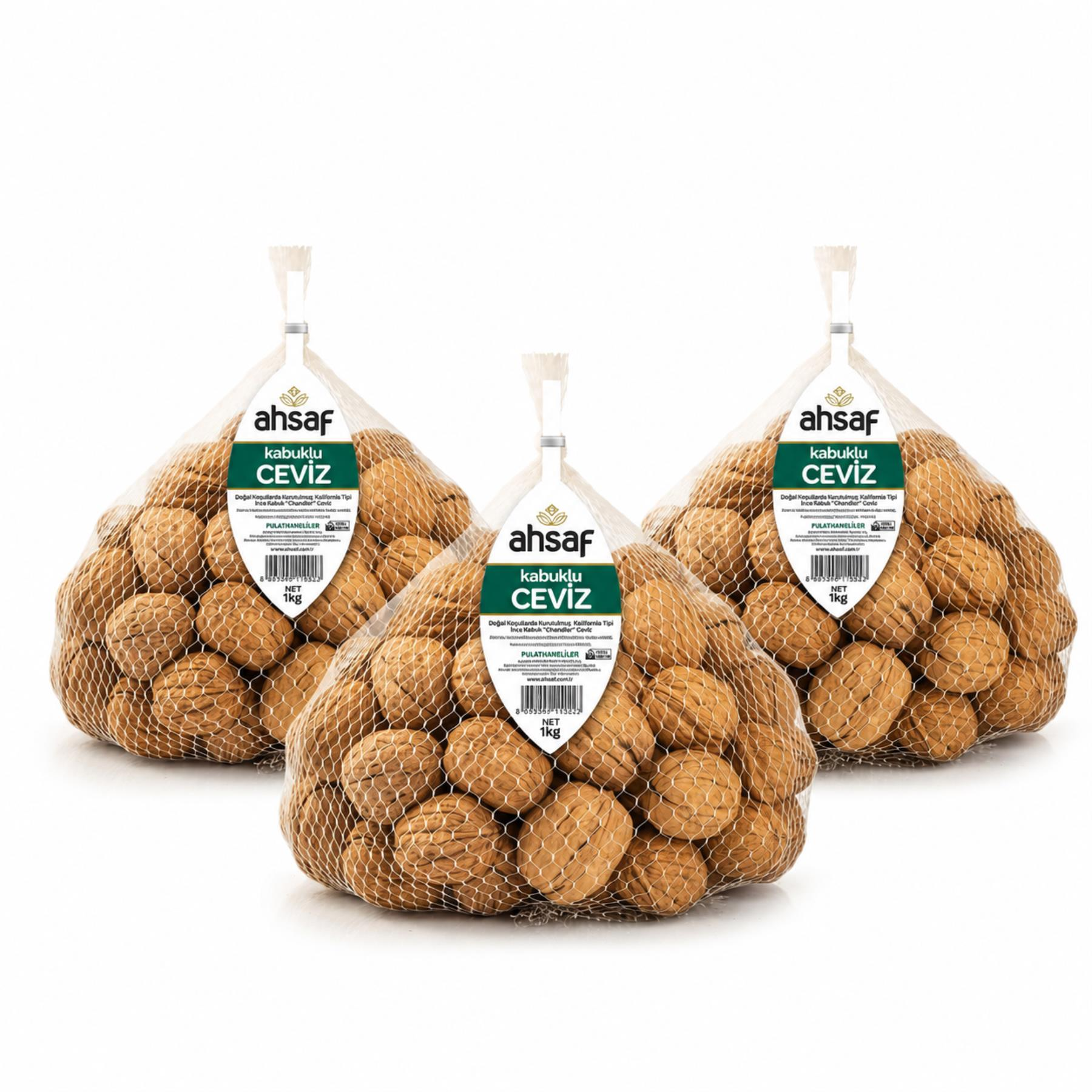 Kabuklu Chandler Yerli Ceviz (JUMBO/LARGE) 1 Kg File (3'LÜ EKONOMİK PAKET)
